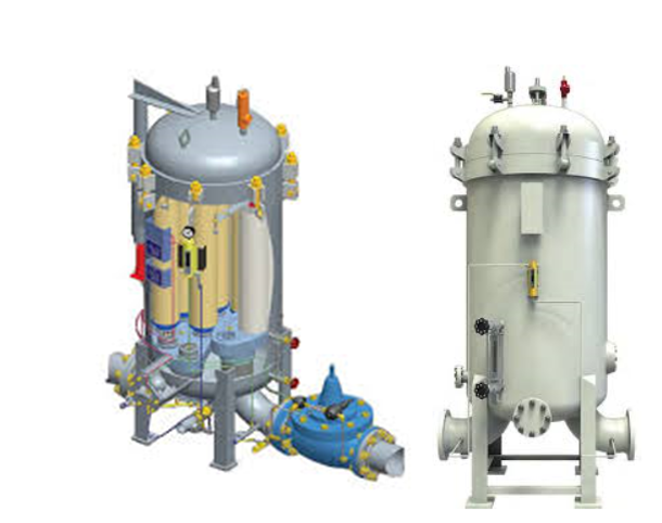 Filtration filter/separator vessels